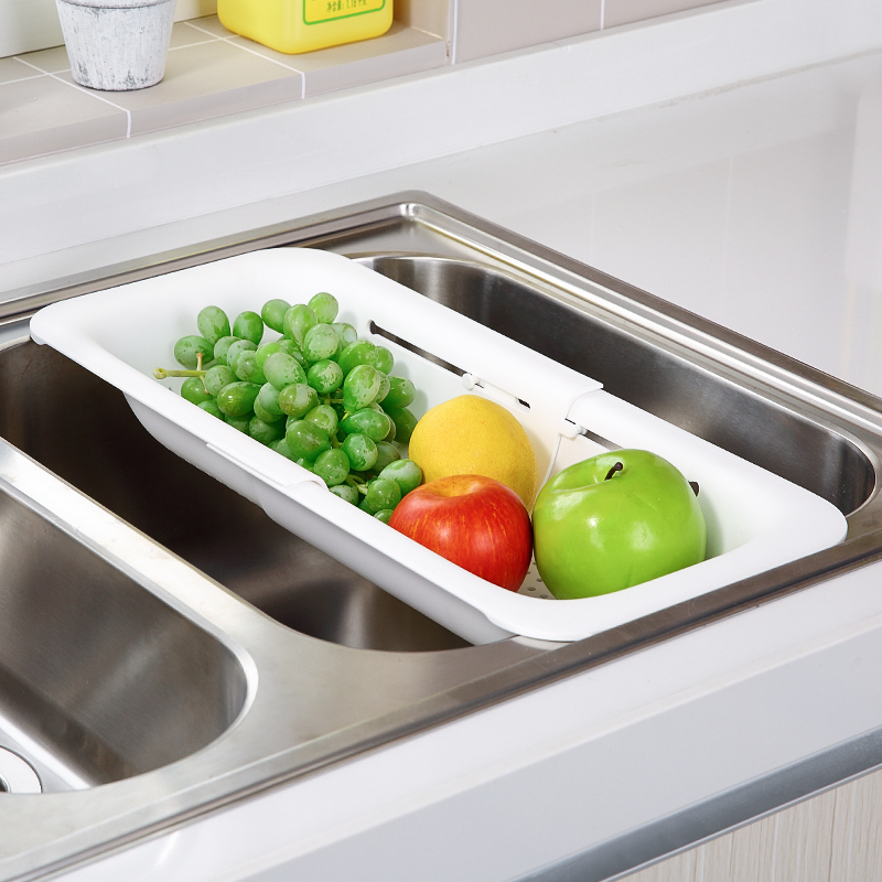シンク上食器食品乾燥ラックキッチンシンクオーガナイザー調節可能な水切り防錆シンク棚