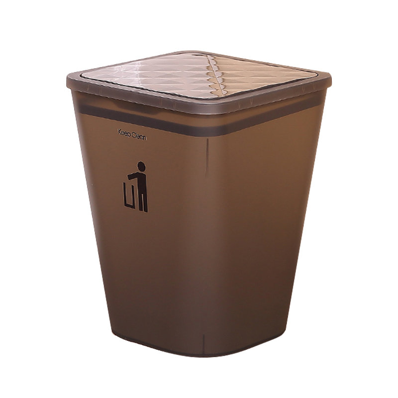キッチンバスルーム家庭用ゴミ箱PP紙ゴミ箱12Lプラスチックゴミ箱