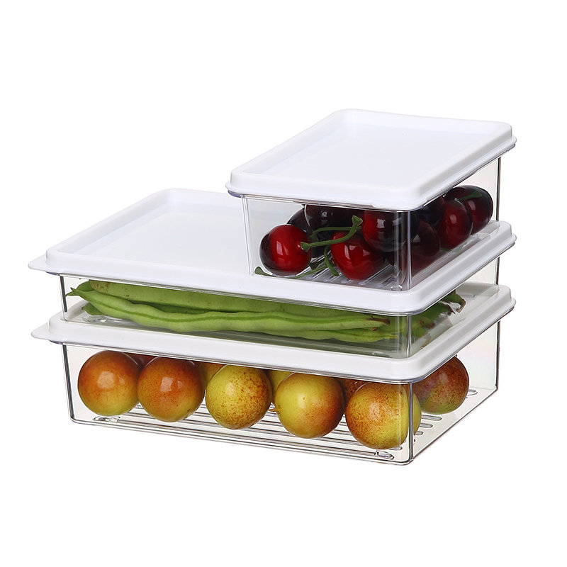 透明食品果物野菜収納ボックスキッチン冷蔵庫冷凍庫プラスチック冷蔵庫食品保存容器