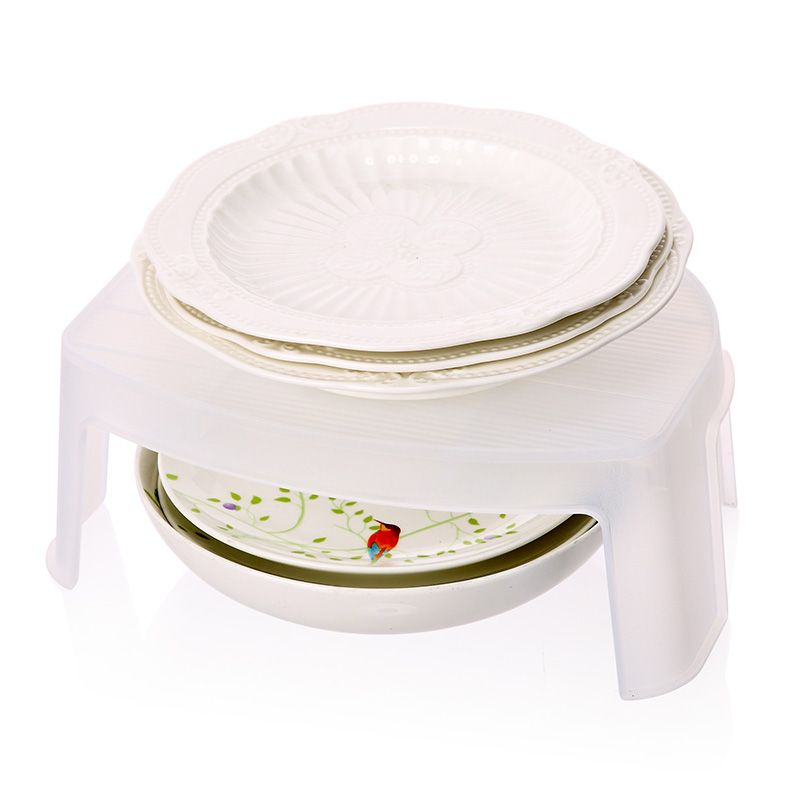 PP キャビネットパントリーオーガナイザー積み重ね可能耐久性のある食器皿ホルダープラスチックキッチン食器収納乾燥ラック