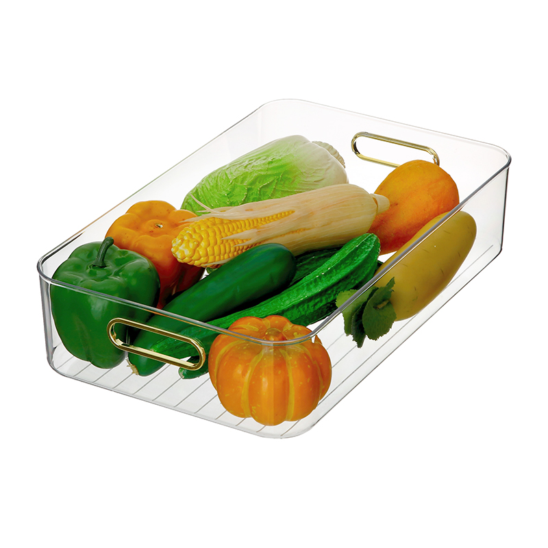 機能的な野菜バスケットキッチンフルーツ収納バスケットハンドル付きプラスチック収納ラック